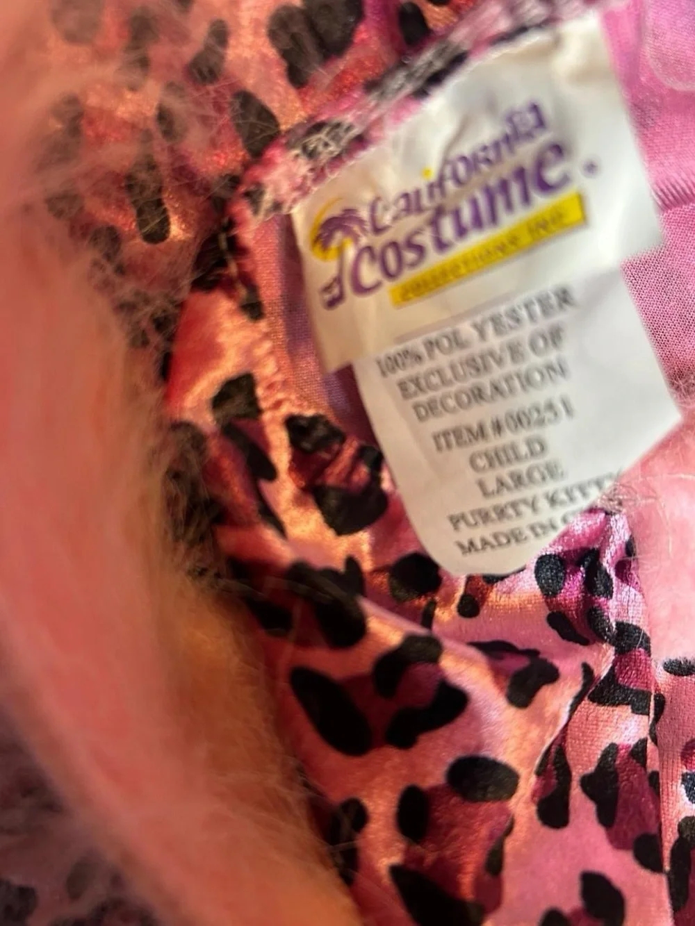 California Costumes pink leopard